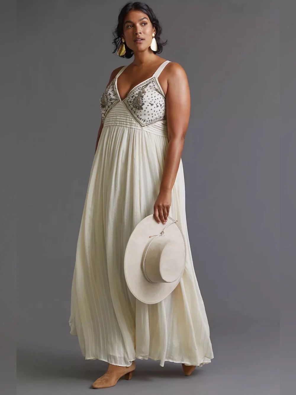 Anthropologie Zvezda Embellished Maxi Dress Size S - Picture 9 of 13